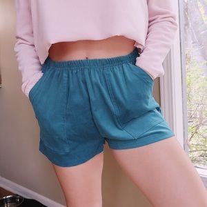 urban outfitters teal shorts!